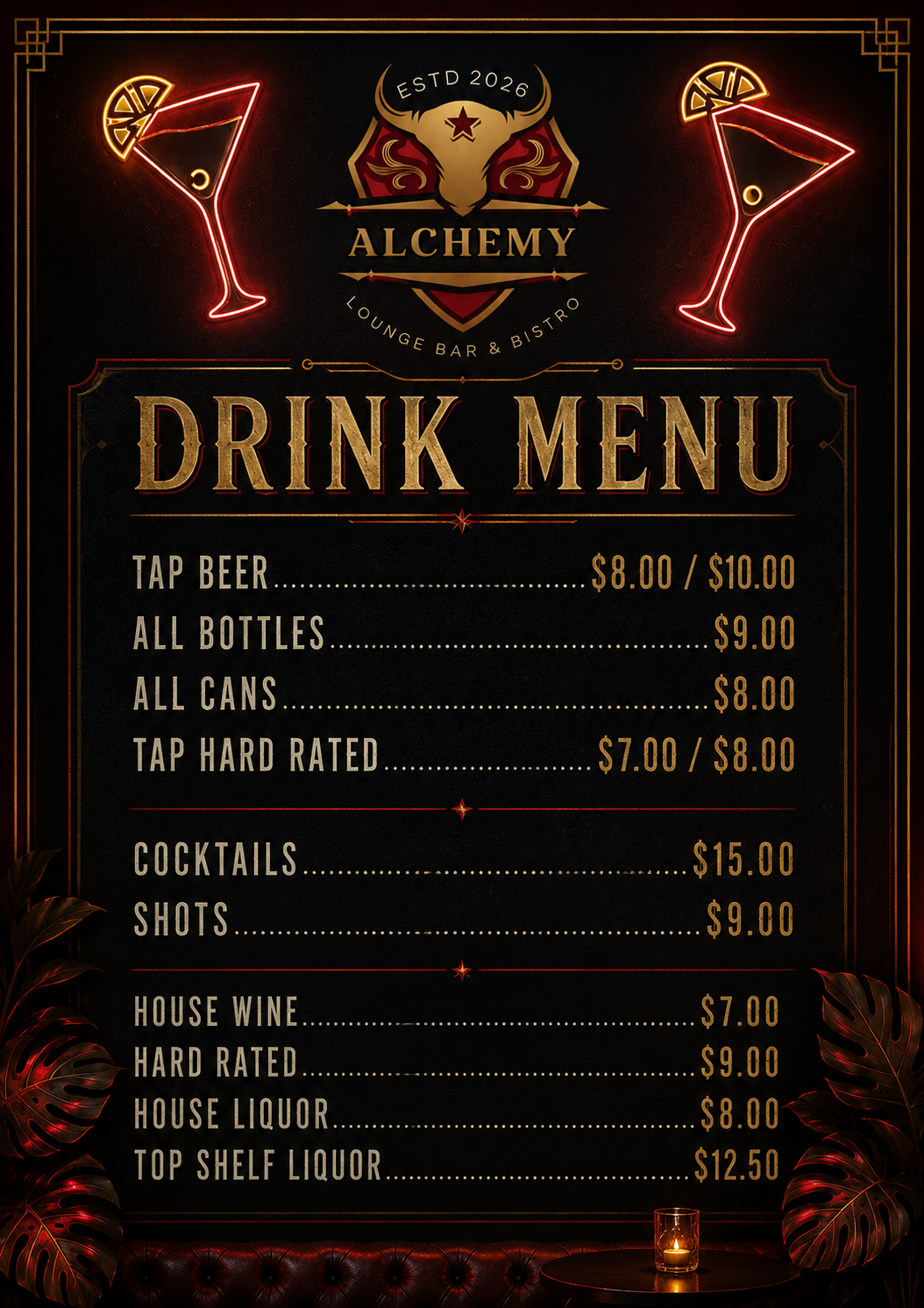 Drink Menu & Mixology